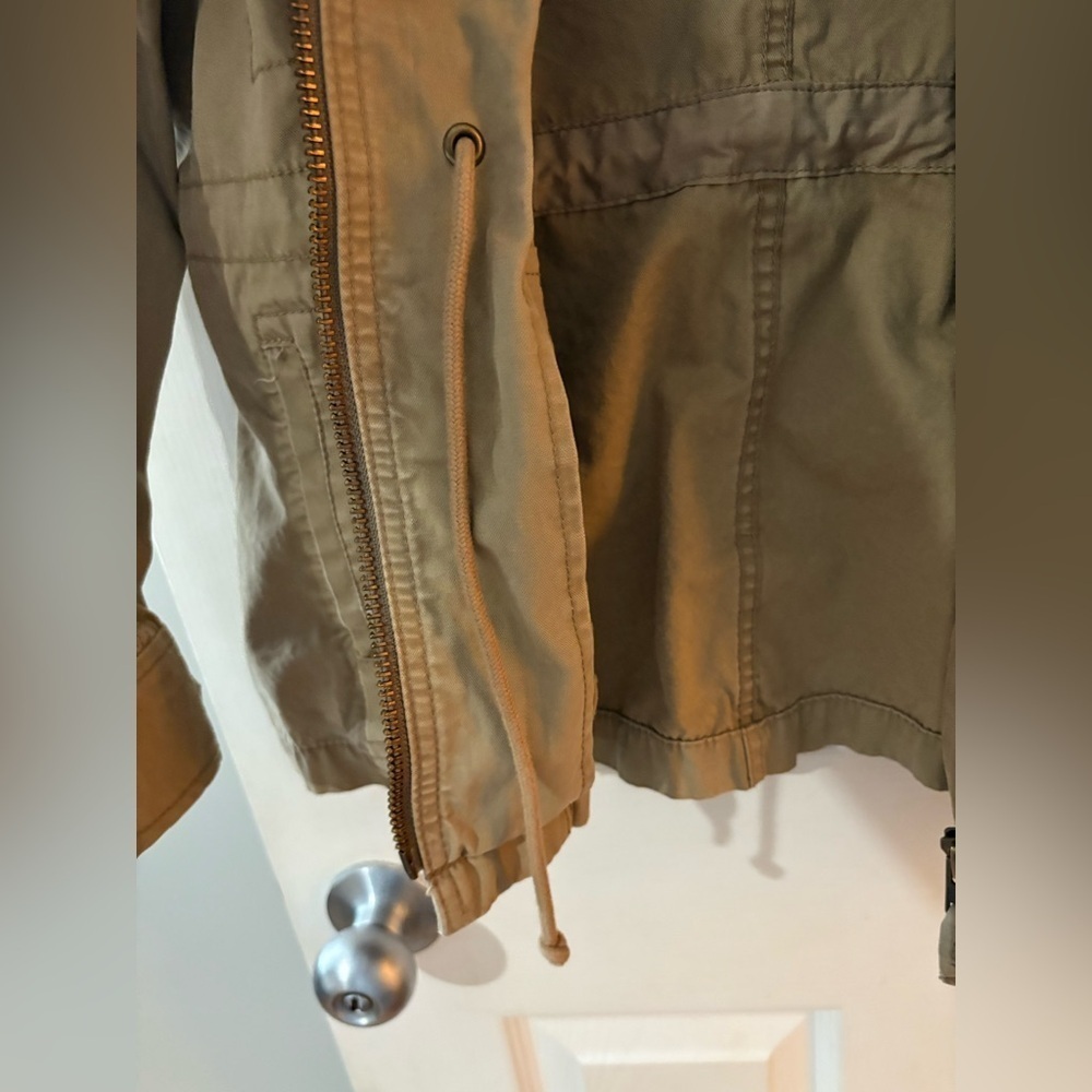 Madewell women’s utility passage jacket size small tan zipper front - Picture 4 of 11